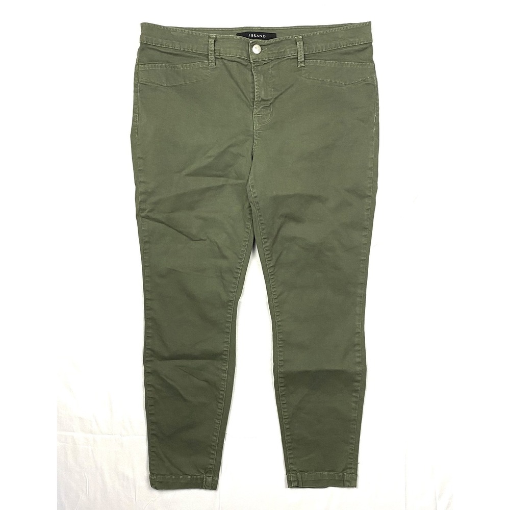 J Brand 32 Womens Olive Green Vin Mantis Skinny Leg Cargo Pants Made in USA